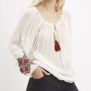Uo glamorous line cream top